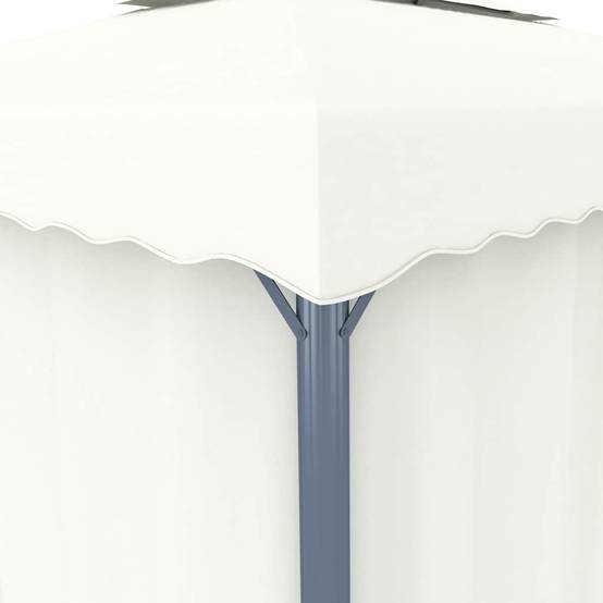Tonnelle Aluminium avec Rideaux Moustiquaires et Guirlande Solaire LED pour Jardin Crème 3x3 m – ComfortXL Outdoor Living - Image 7