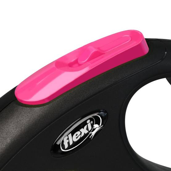 Flexi - Laisse New Neon S Tape 5 m black/ neon pink CL11T5-251-S-NEOP Flexi - Image 3