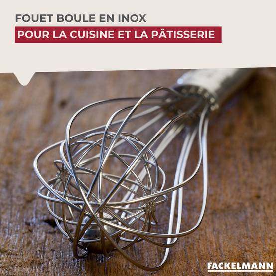 Fouet de cuisine et pâtisserie en inox avec bille 26,5 cm Fackelmann Ovale Limited Edition - Image 2