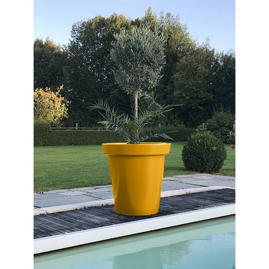 Pot de fleurs rond xxl delight 200l - lot de 2 - plast'up rotomoulage - Image 2