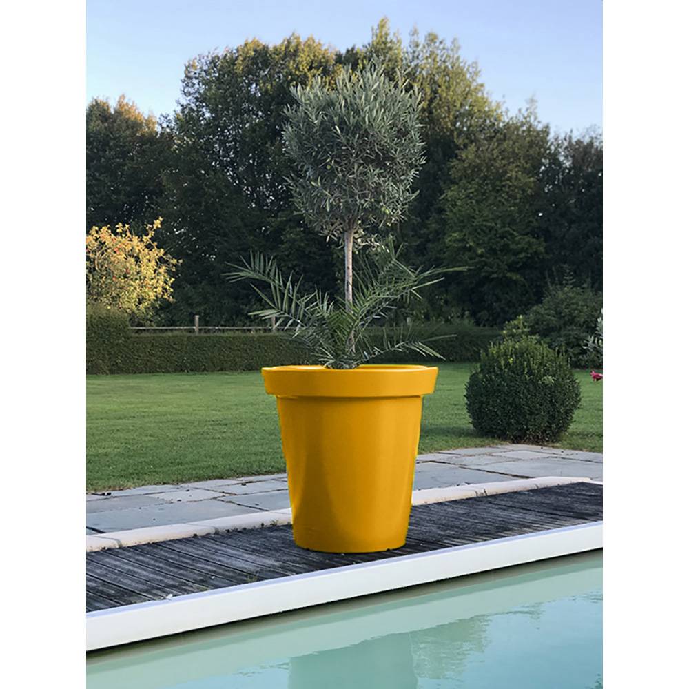 Pot de fleurs rond xxl delight 200l - lot de 2 - plast'up rotomoulage - Image 2