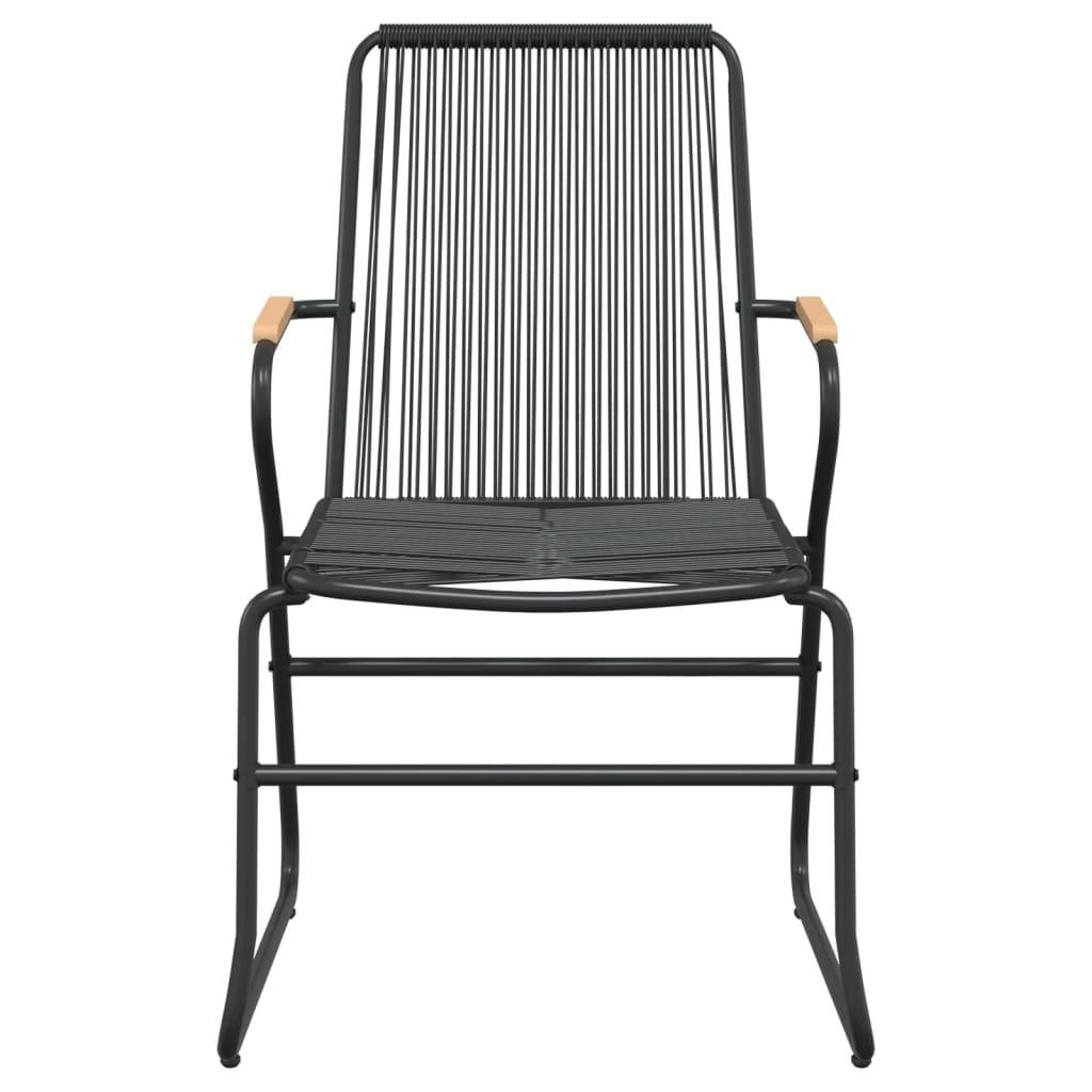 ComfortXL - Salon de Jardin 2P Rotin PVC Accoudoirs Bois pour Balcon Noir – ComfortXL Outdoor Living - Image 6