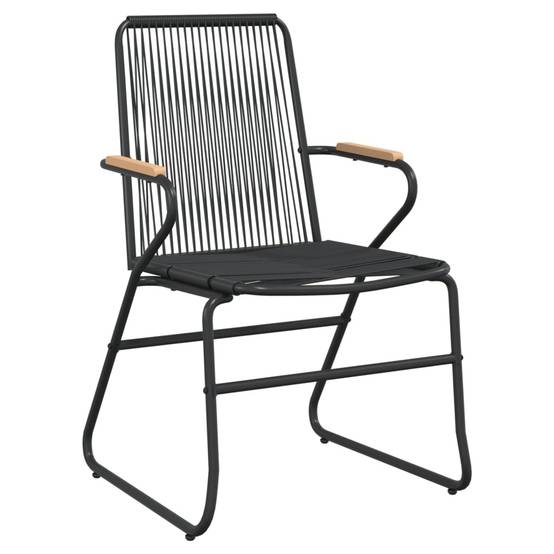 ComfortXL - Salon de Jardin 2P Rotin PVC Accoudoirs Bois pour Balcon Noir – ComfortXL Outdoor Living - Image 5