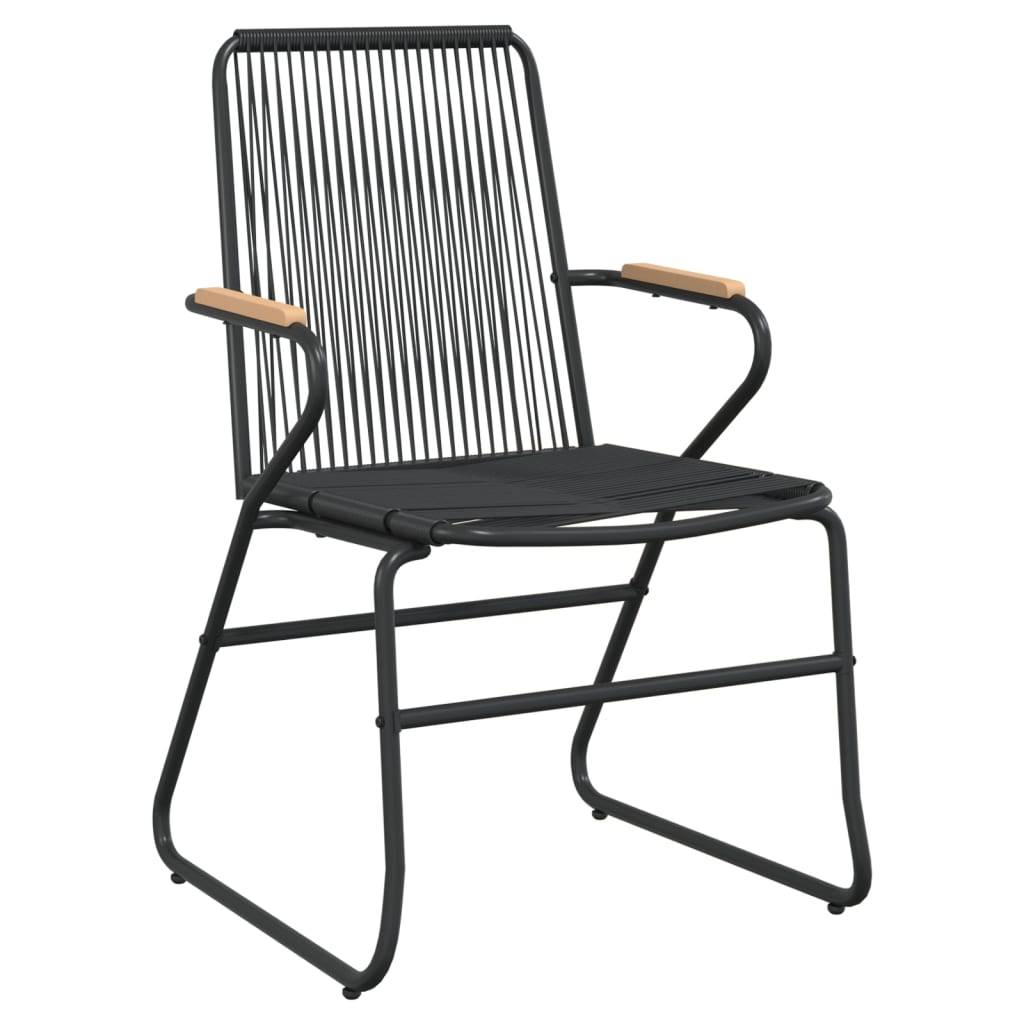 ComfortXL - Salon de Jardin 2P Rotin PVC Accoudoirs Bois pour Balcon Noir – ComfortXL Outdoor Living - Image 5
