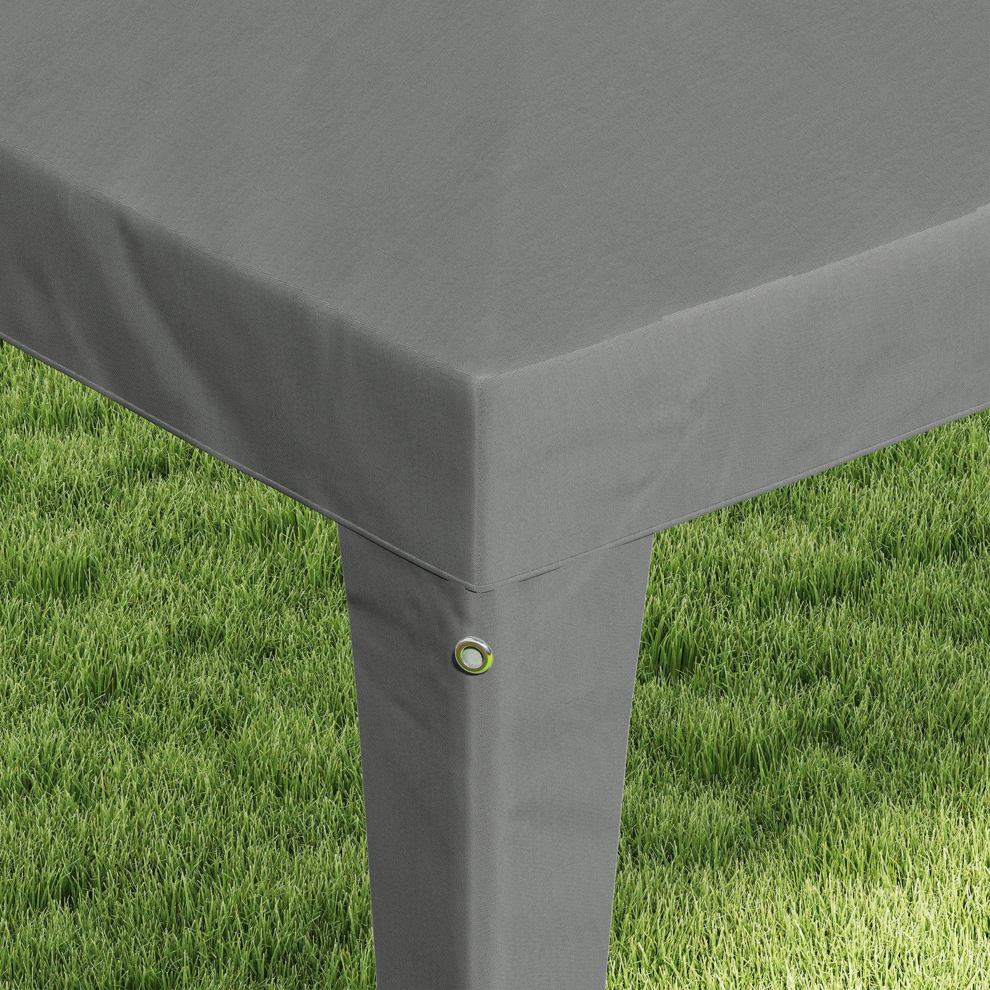 Tonnelle Pliante Barnum Acier Tente de Réception Portable Anti-UV 3x3m Gris - ComfortXL Outdoor Living - Image 10