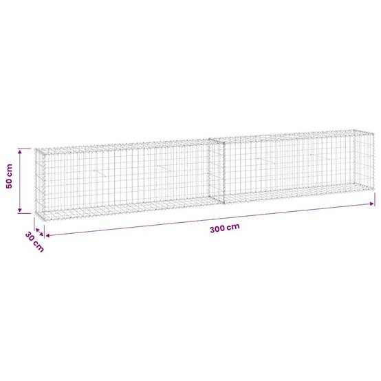 PANGIVO - Mur en gabion avec couvercles Acier galvanisé 300 x 30 x 50 cm - PANGIVO - Image 7