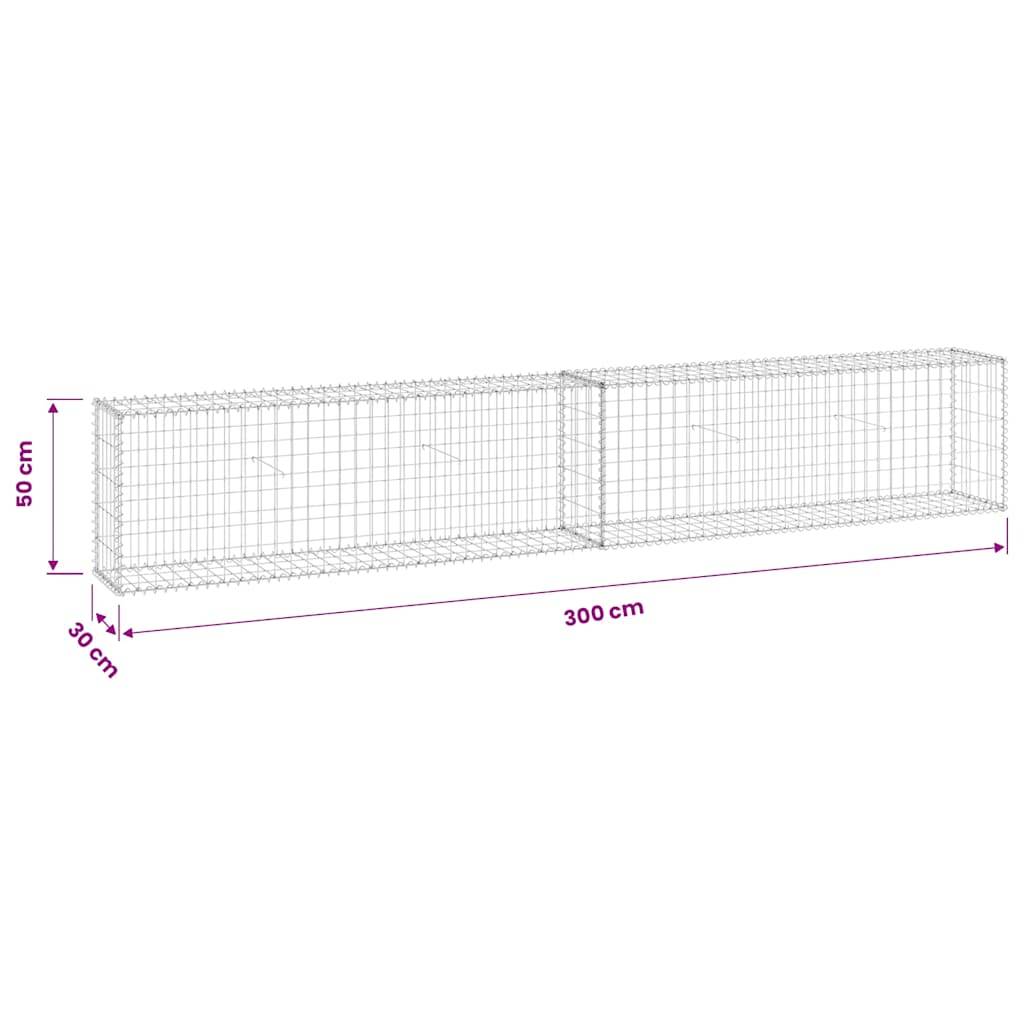 PANGIVO - Mur en gabion avec couvercles Acier galvanisé 300 x 30 x 50 cm - PANGIVO - Image 7