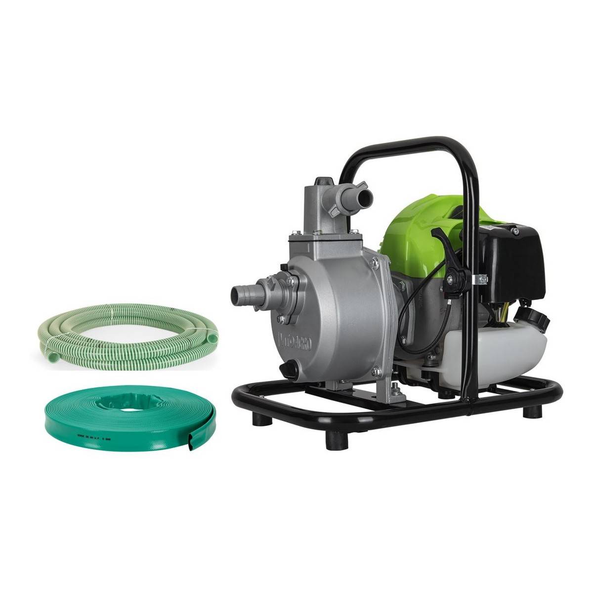 Pompe à eau thermique 43 cm3 Raccords 50mm Débit 6500 L/h Eaux usées Kit de10m Tuyaux inclus  VITO - Image 1