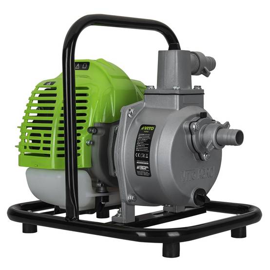 Pompe à eau thermique 43 cm3 Raccords 50mm Débit 6500 L/h Eaux usées Kit de10m Tuyaux inclus VITO - Image 8