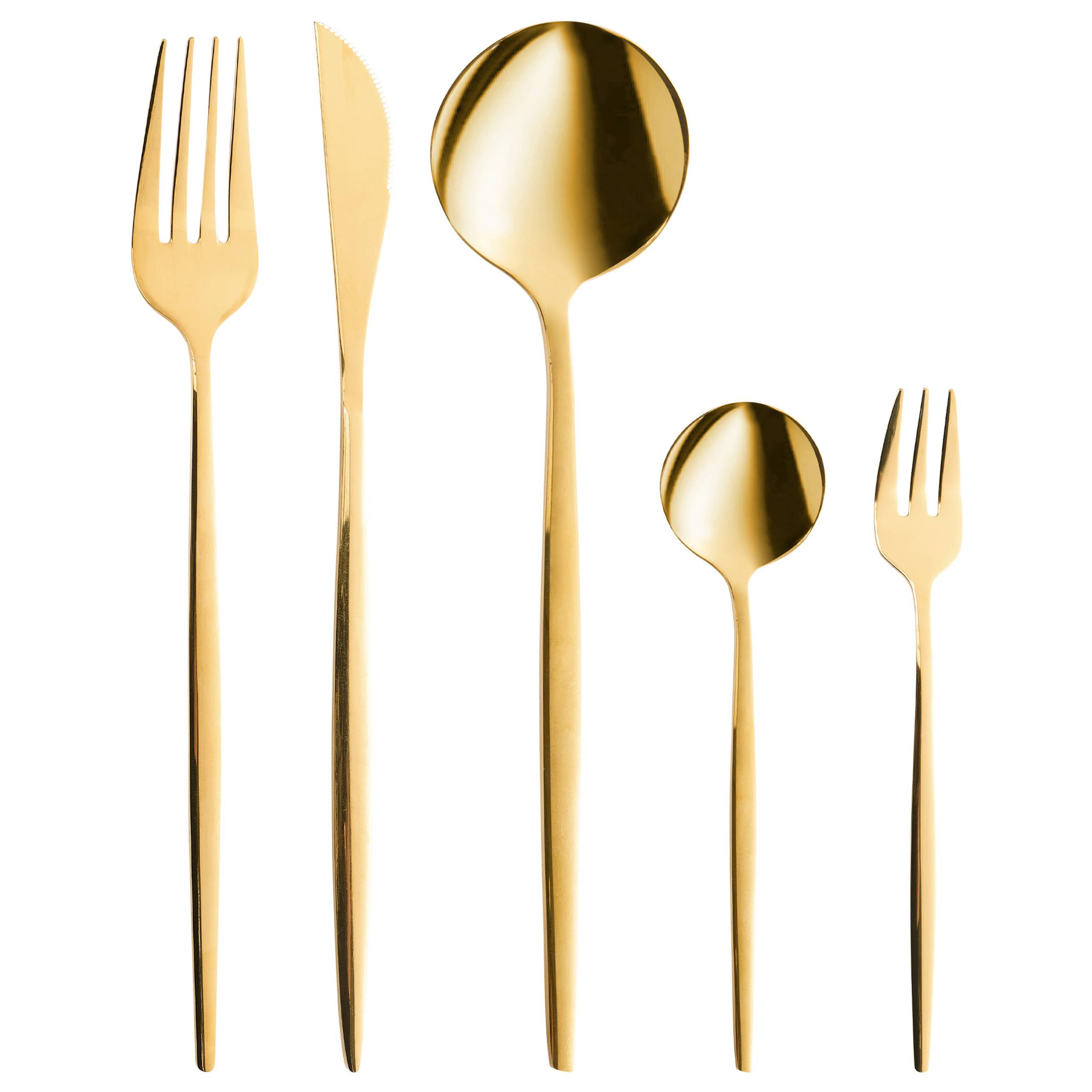 Beliani - Ensemble de couverts Acier inox Doré RIGATONI - 5x22x2- Beliani - Image 2