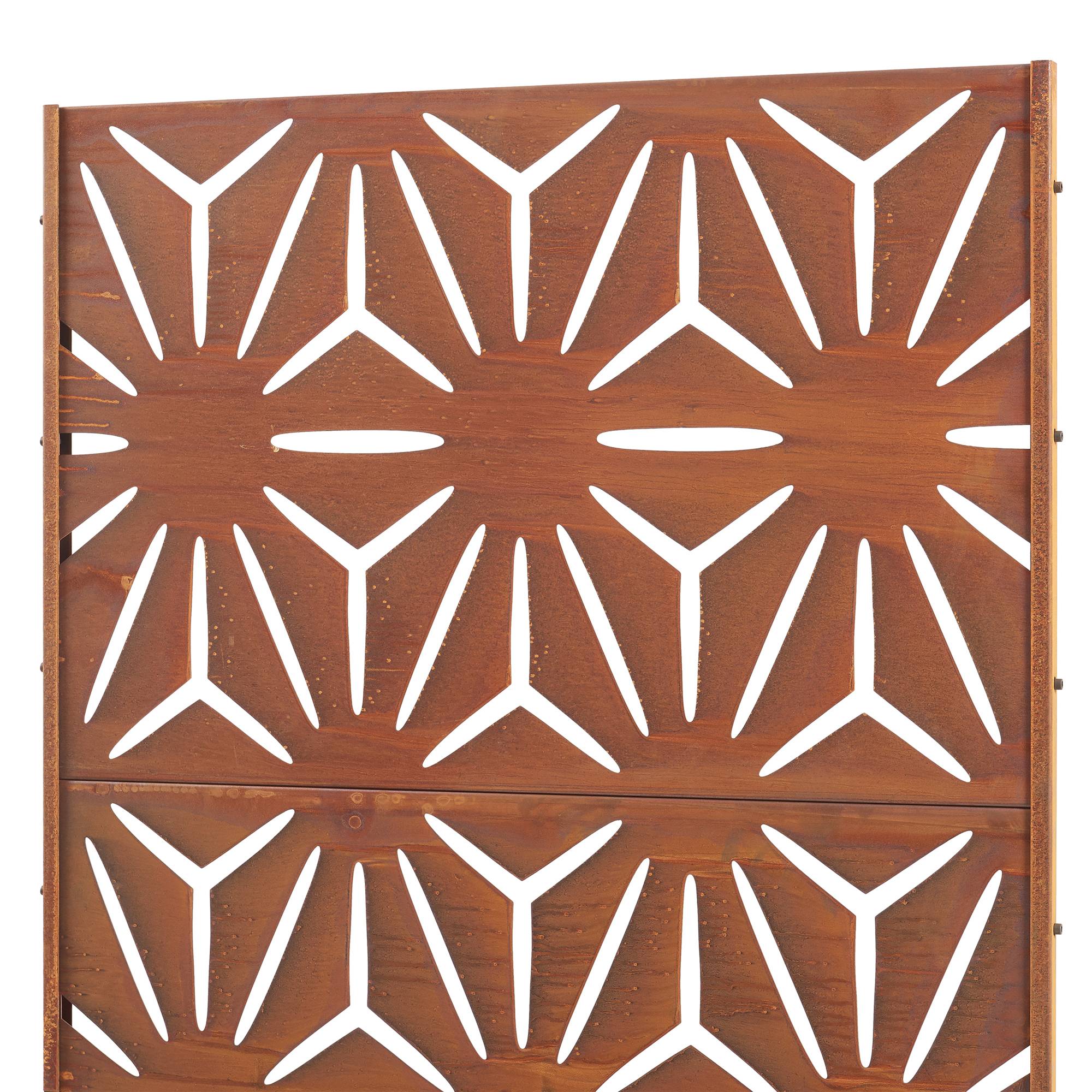 Casa.Pro - Paravent Kilsturd acier corten 180 x 90 x 40 cm rouille casa.pro - Image 4