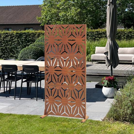 Casa.Pro - Paravent Kilsturd acier corten 180 x 90 x 40 cm rouille casa.pro - Image 7