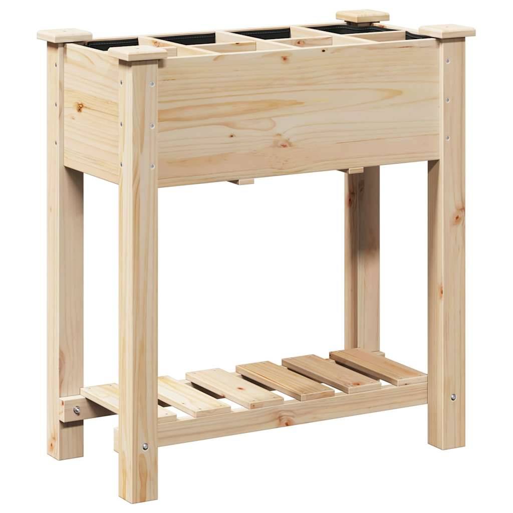 Cache-pot, Pot De Fleurs avec étagère Beige 71 x 37 x 76.5 cm g374 - Image 7