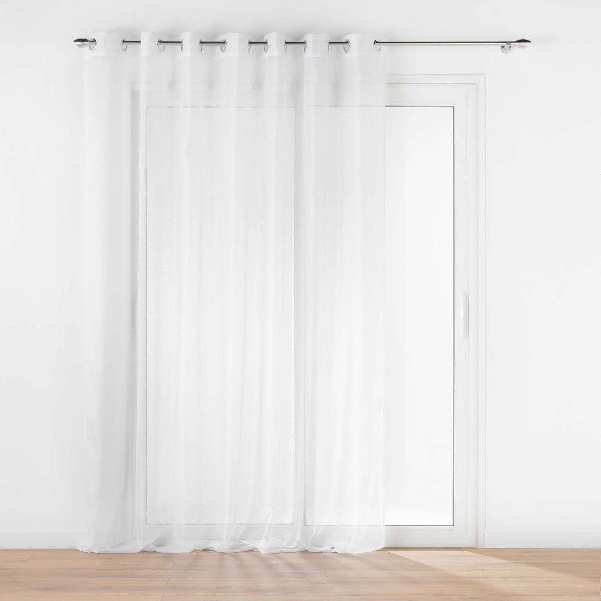 Rideau Voilage à Œillets "Lisséa" 240x240cm Blanc - Image 1