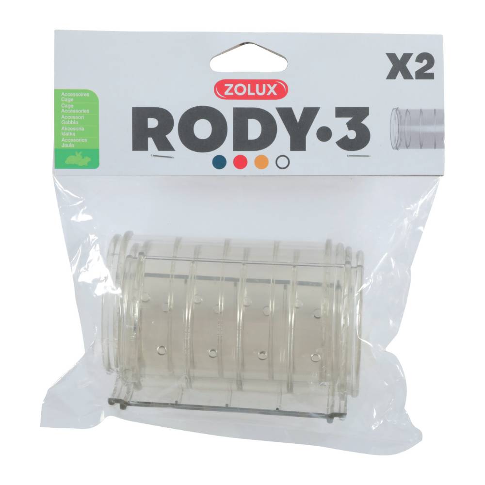 Zolux - 2 tubes droits pour connexion de cages Rody (Lot de 2) - Image 2