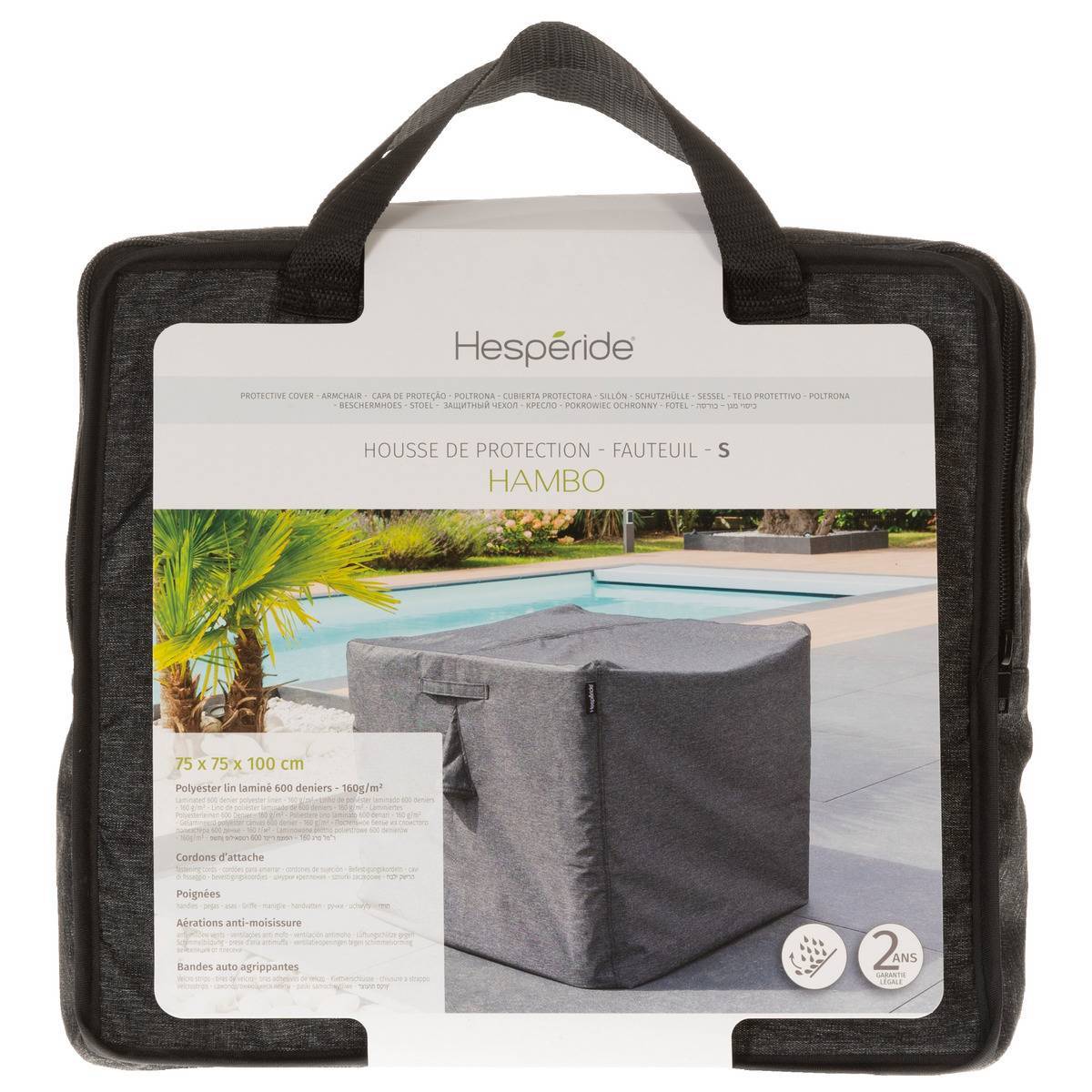 Hesperide - Housse de protection "Hambo" pour fauteuil S 100x75x75cm en polyester - Hespéride - Image 3
