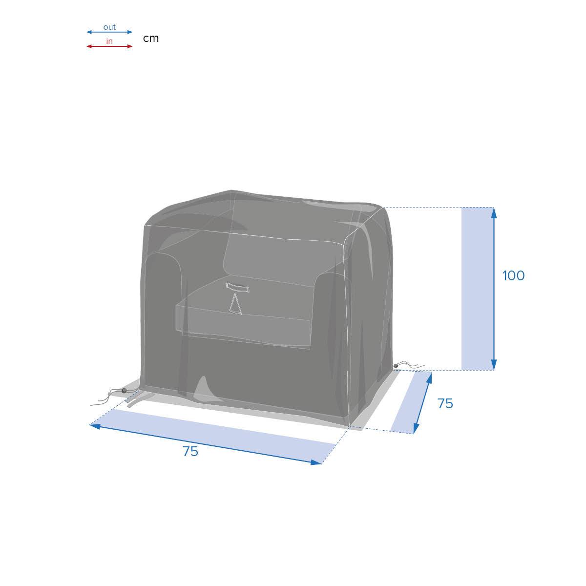 Hesperide - Housse de protection "Hambo" pour fauteuil S 100x75x75cm en polyester - Hespéride - Image 5