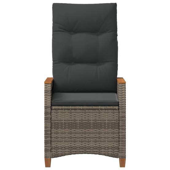 PANGIVO - Chaise de jardin inclinable polyrotin gris et bleu marine 64 x 57.5 x 112 cm, Poids :13.3kg - PANGIVO - Image 4