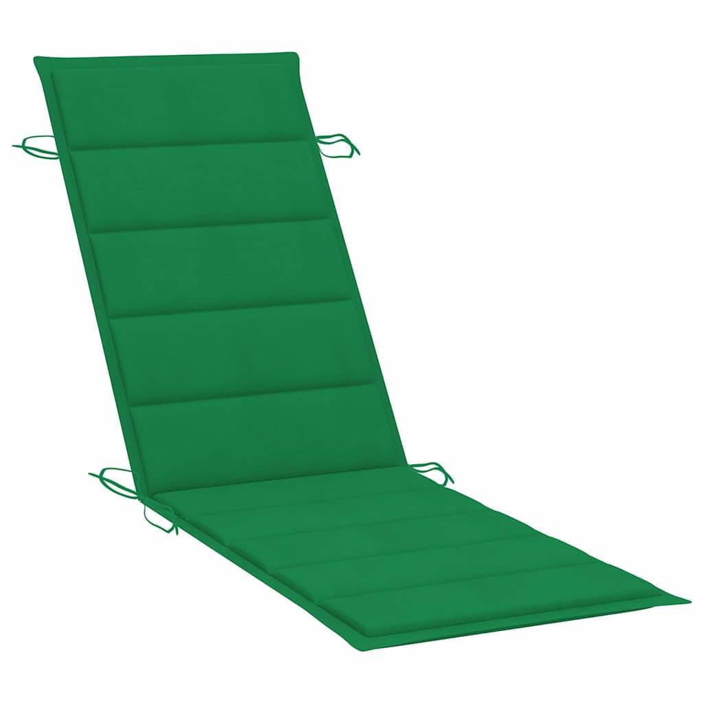 Chaise longue | Transat | Bain de soleil avec coussin Gris Bois d'acacia solide - Image 9