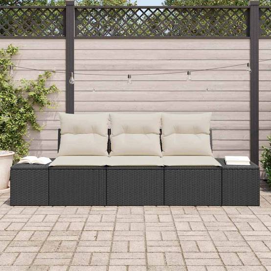 ComfortXL - Petit Salon de Jardin Polyrotin Modulable 3 Places avec Rangement Idéal pour Balcon Noir – ComfortXL Outdoor Living - Image 3