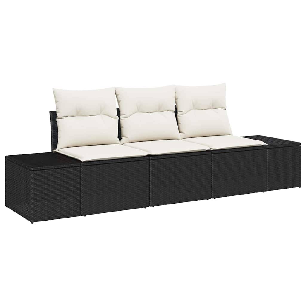 ComfortXL - Petit Salon de Jardin Polyrotin Modulable 3 Places avec Rangement Idéal pour Balcon Noir – ComfortXL Outdoor Living - Image 2