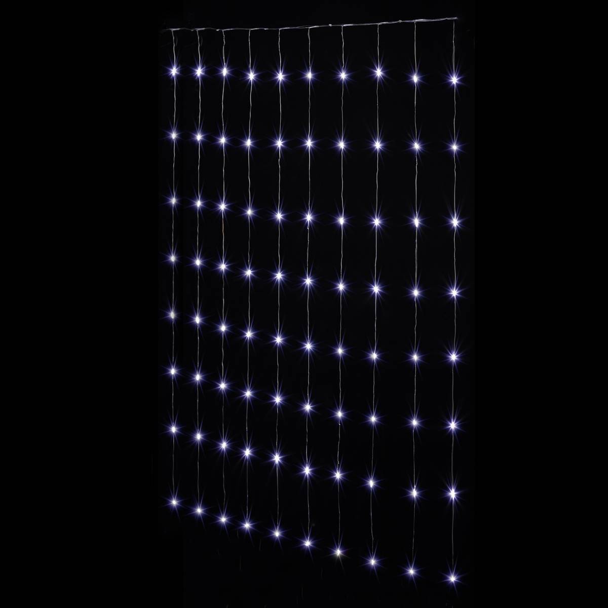 Fééric Lights & Christmas - Rideau de façade extérieur 190x200cm blanc froid 400 LED + transfo FEERIC LIGHTS & CHRISTMAS