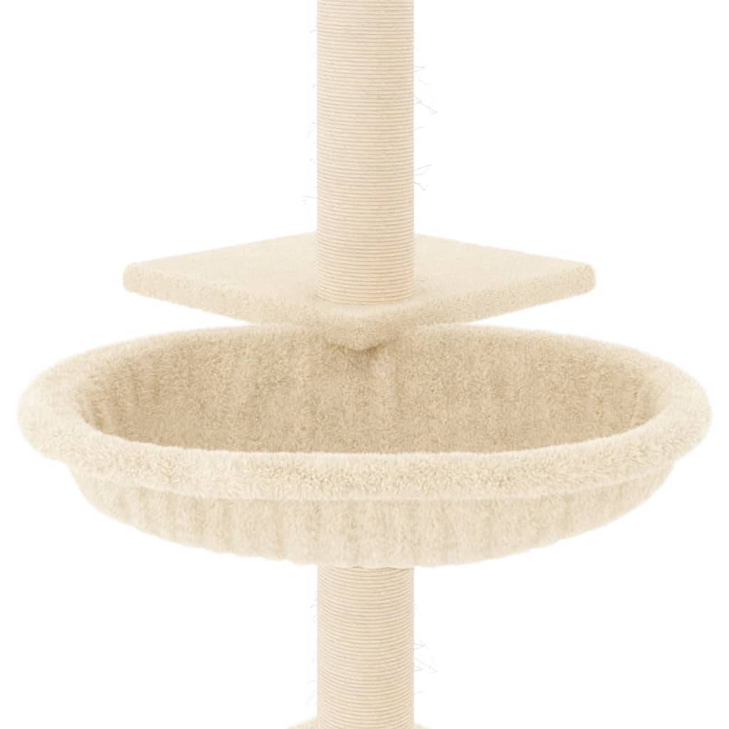 Arbre à chat bois et sisal crème 46 x 44 x 72 cm - PANGIVO - Image 6