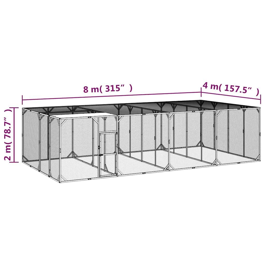 Vidaxl - Poulailler 800x400x200 cm Bois de pin massif imprégné vidaXL 3102987 - Image 7