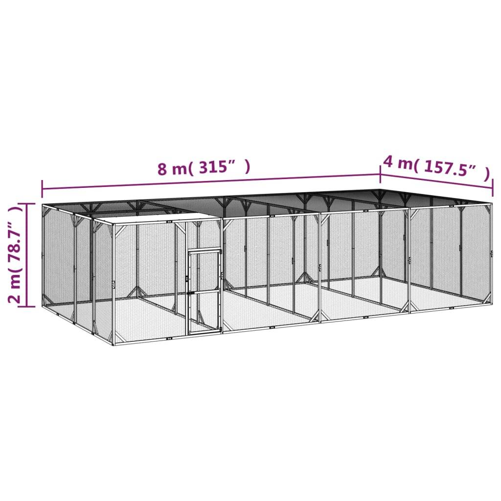 Vidaxl - Poulailler 800x400x200 cm Bois de pin massif imprégné vidaXL 3102987 - Image 3