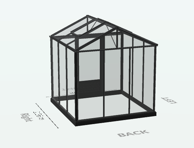 Serre en verre trempé - Euro Maxi - Laquée - 5m² - Noir fonce - L'atelier des serres - Image 8