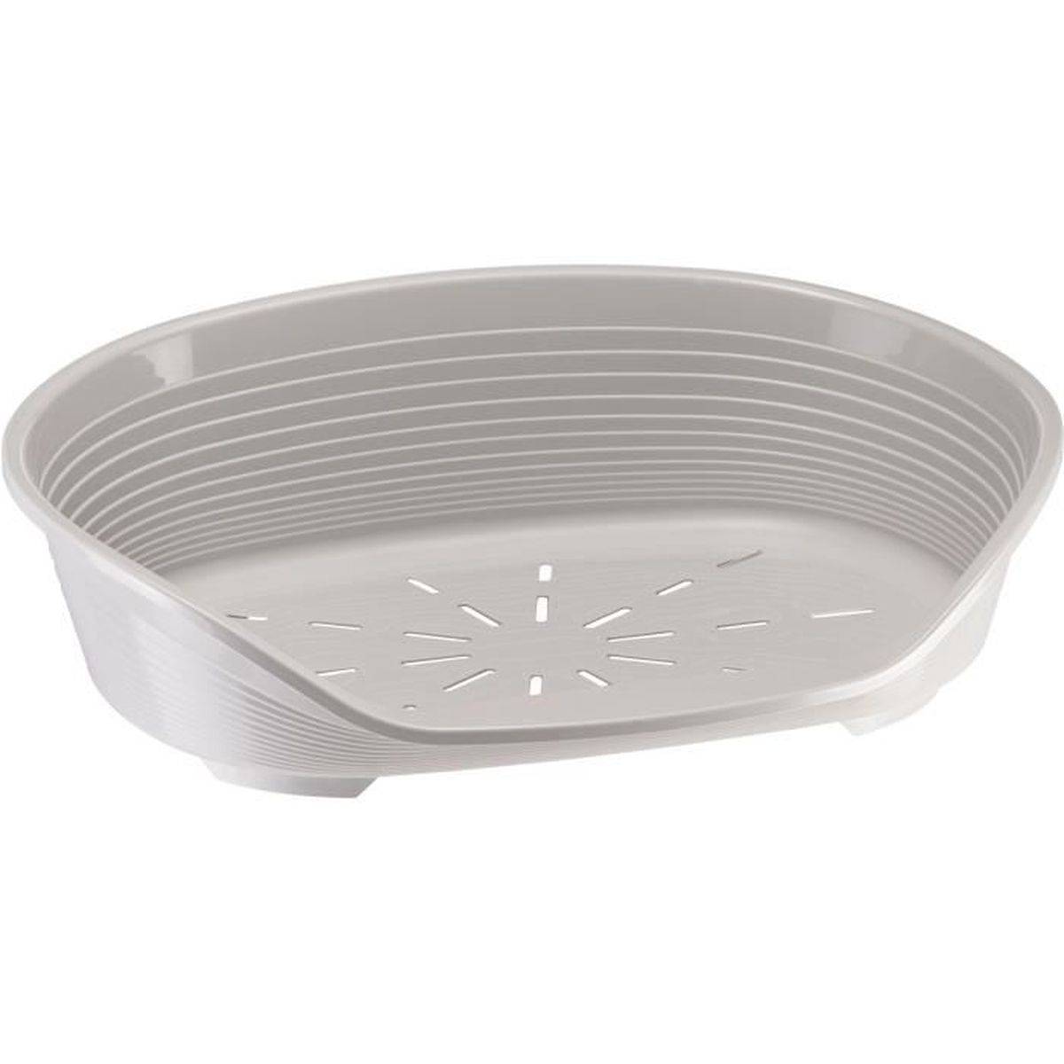 Ferplast - Corbeille pour chien ovale Siesta Deluxe 6 gris clair, plastique avec appuie-tête intégré - Ferplast - Image 1