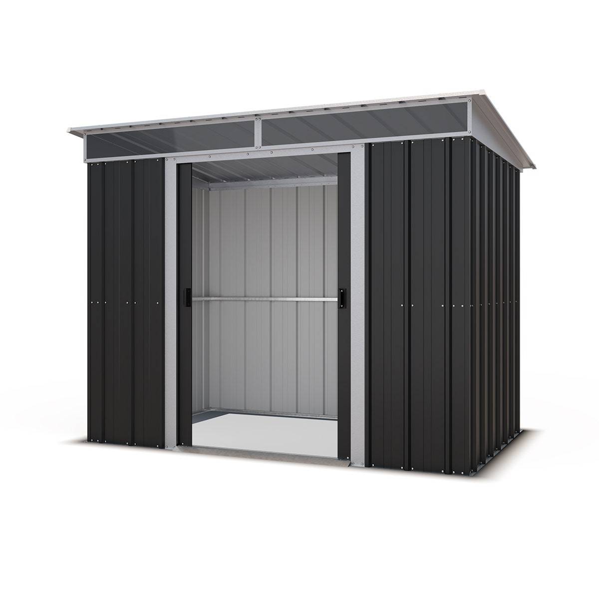 Yardmaster - Abri de jardin métal gris Yardmaster 3,30 m² + kit d'ancrage - Image 3