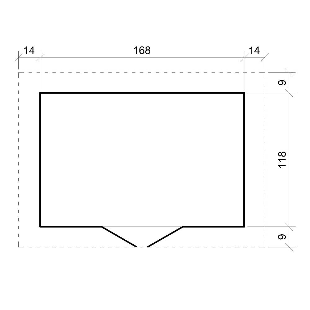 Timbela - Abri de jardin en bois I196xL136xH218 cm / 1.98 m² avec sol traité - Petit abri à outils, Local à vélos - 19 mm d’épaisseur - Timbela M367F+M367G - Image 6