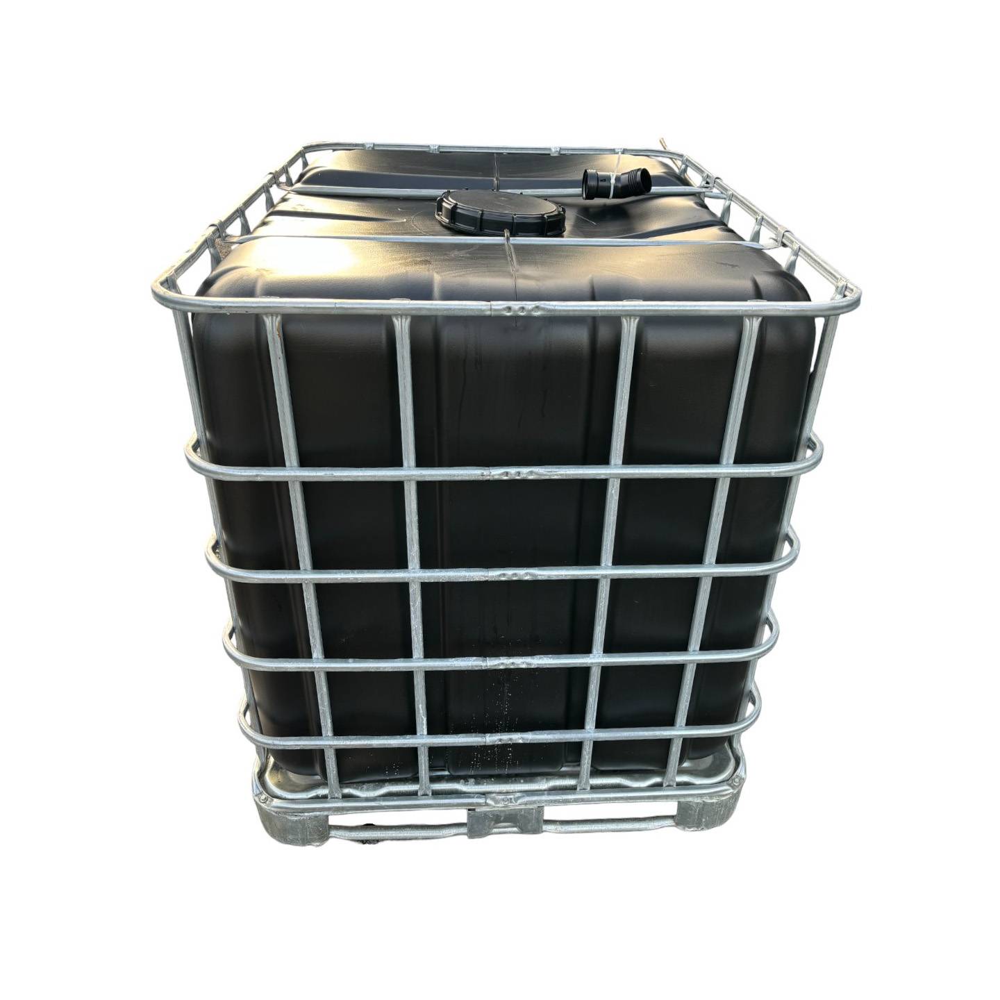 Cuve de stockage 1000l ibc neuve grillage opaque noire bouchon diamètre 22 cm - Image 1