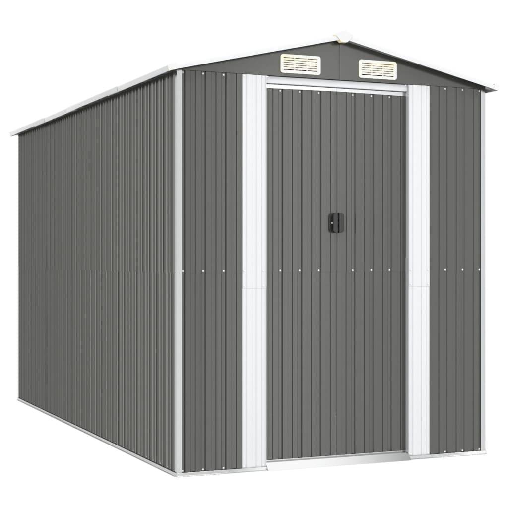 Vidaxl - Abri de jardin Gris clair 192x357x223 cm Métal galvanisé vidaXL 3147440 - Image 2