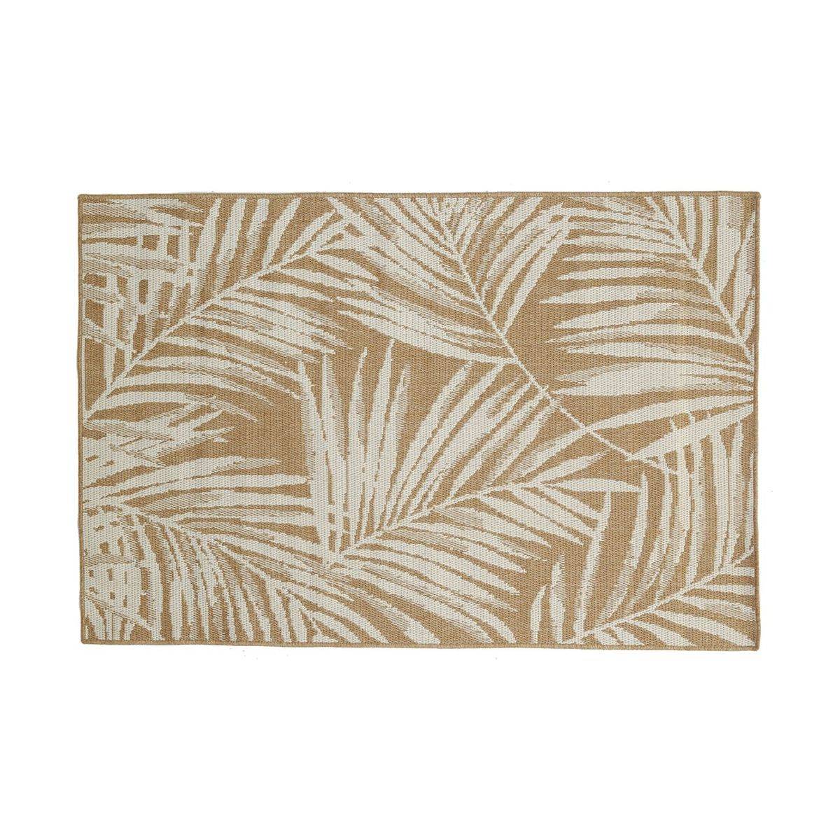 Aubry Gaspard - Tapis d'extérieur en plastique recyclé Feuilles 120 x 180 cm - Image 1