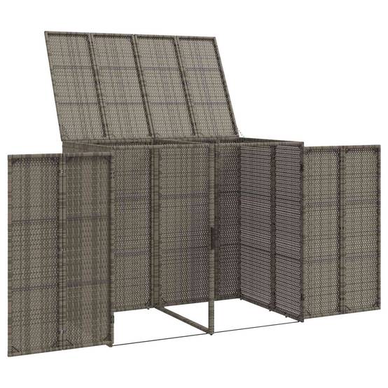 Cache-poubelle double polyéthylène gris 130 x 80 x 115 cm - PANGIVO - Image 4