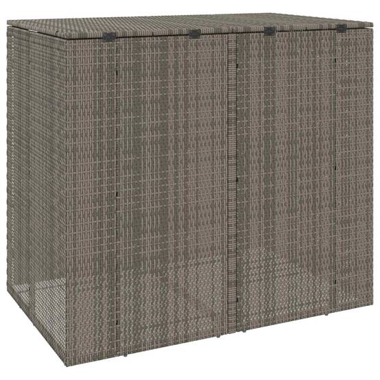 Cache-poubelle double polyéthylène gris 130 x 80 x 115 cm - PANGIVO - Image 7