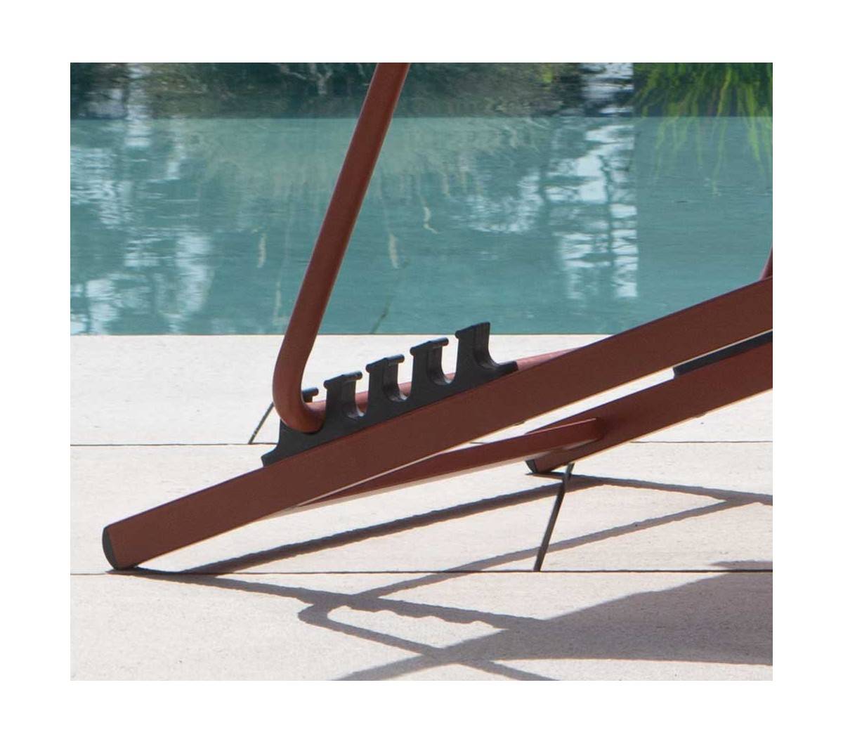 Ozalide - Lot de 6 chiliennes en acier terracotta PAROS - Image 4