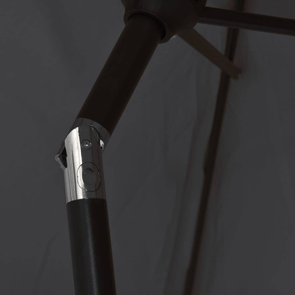 Parasol - Parasol de jardin - parasol d'extérieur Noir 200x224 cm Aluminium - MEUBLE PRO - Image 6