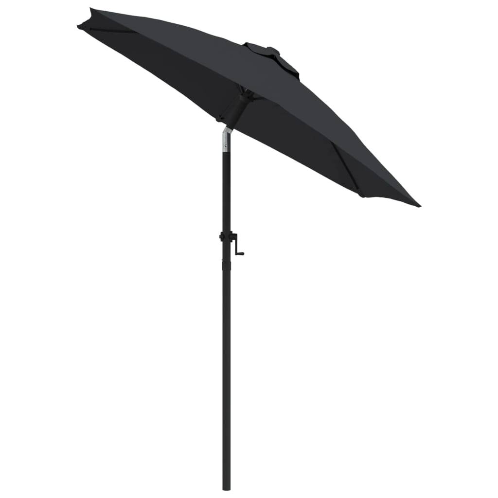 Parasol - Parasol de jardin - parasol d'extérieur Noir 200x224 cm Aluminium - MEUBLE PRO - Image 3