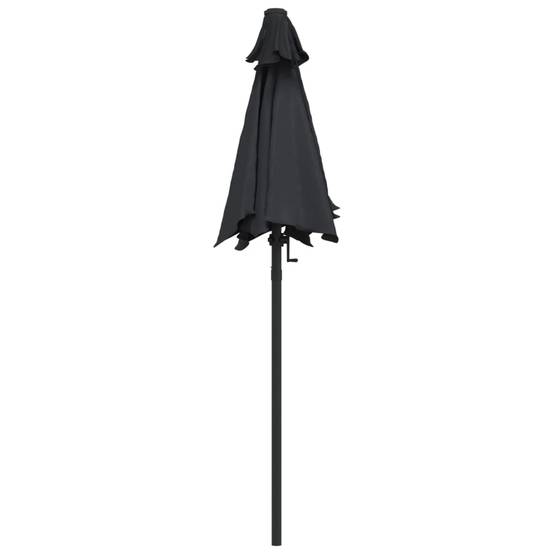 Parasol - Parasol de jardin - parasol d'extérieur Noir 200x224 cm Aluminium - MEUBLE PRO - Image 4