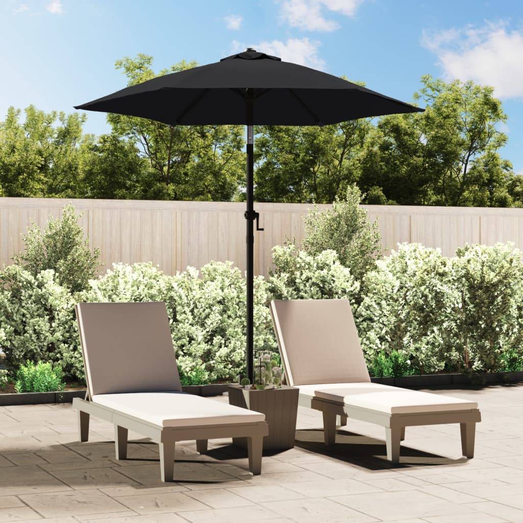 Parasol - Parasol de jardin - parasol d'extérieur Noir 200x224 cm Aluminium - MEUBLE PRO - Image 2
