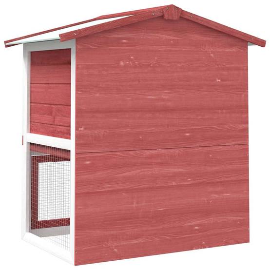 Vidaxl - Clapier d'extérieur 3 portes Rouge Bois vidaXL 170839 - Image 6