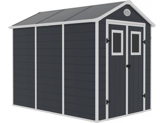Abri De Jardin Résine "texas" - 5.23 M² - Kit D'ancrage Inclus - Anthracite -habitat Et Jardin - Image 1