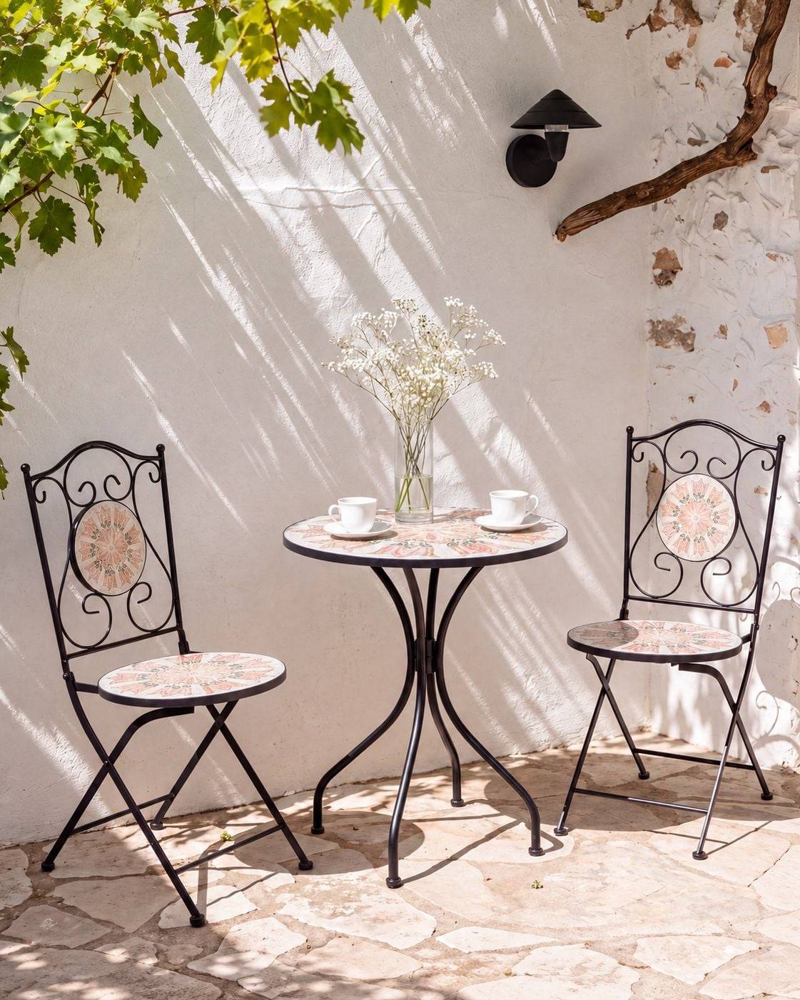 Beliani - Chaise de jardin Métal Multicolore SETTALA - 40x44x90- Beliani - Image 1
