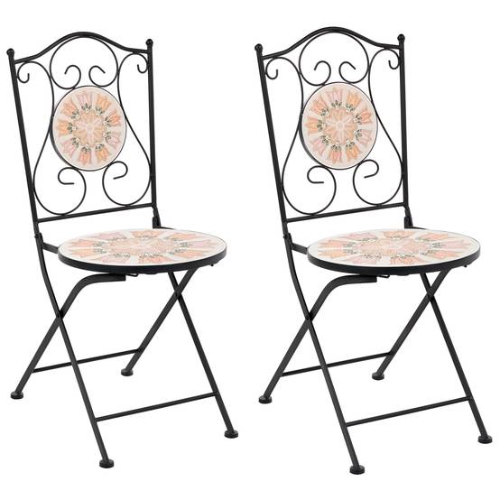 Beliani - Chaise de jardin Métal Multicolore SETTALA - 40x44x90- Beliani - Image 2