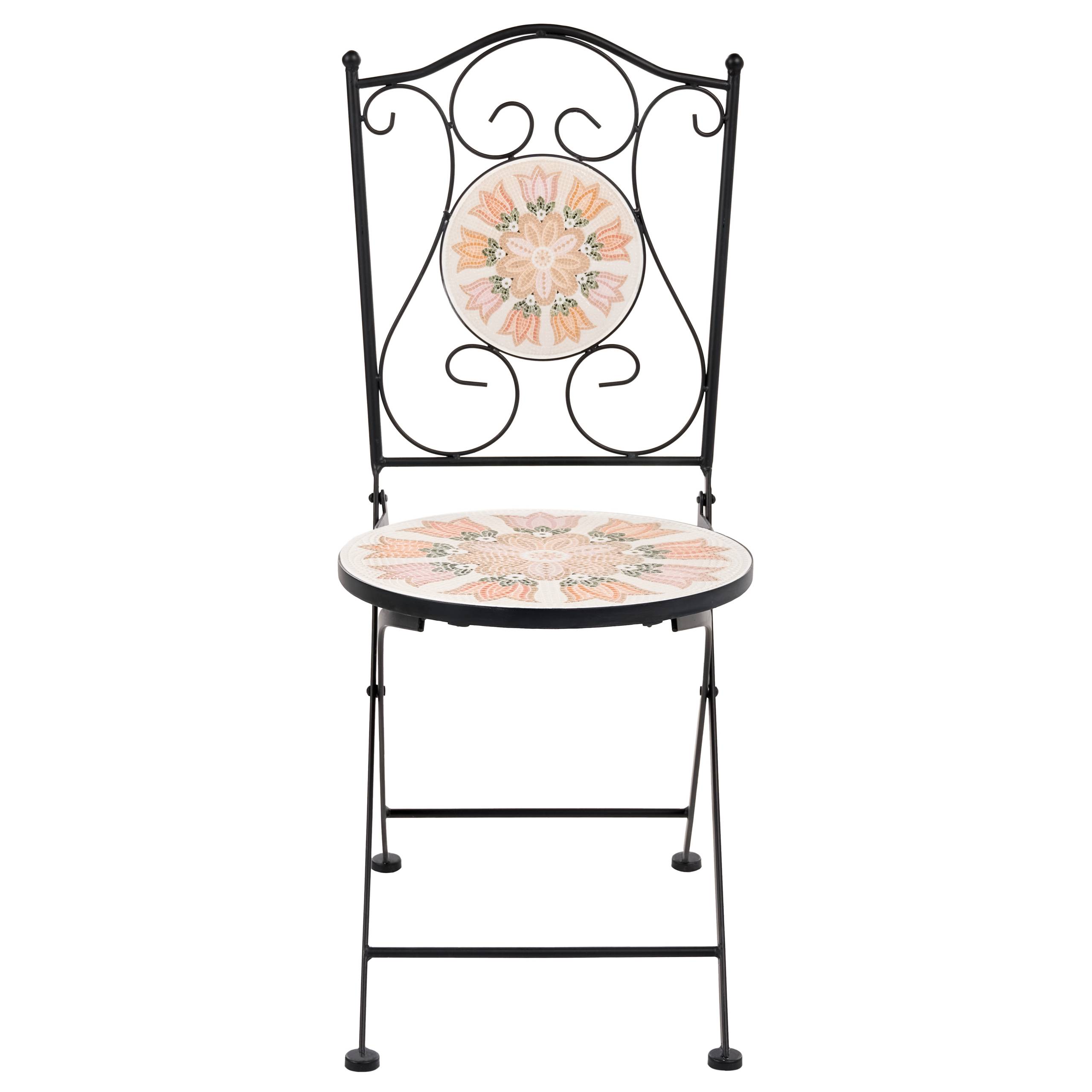 Beliani - Chaise de jardin Métal Multicolore SETTALA - 40x44x90- Beliani - Image 5