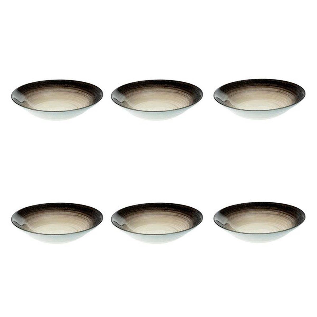 Lot de 6 Coupelles "Jem" 20cm Noir & Argent - Image 1