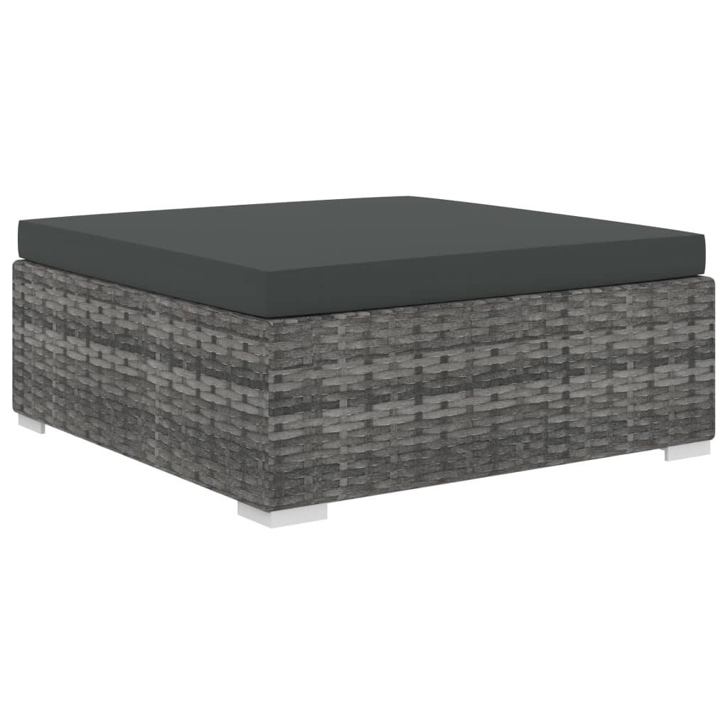 Vidaxl - Salon de jardin 5 pcs avec coussins résine tressée gris vidaXL 46783 - Image 7